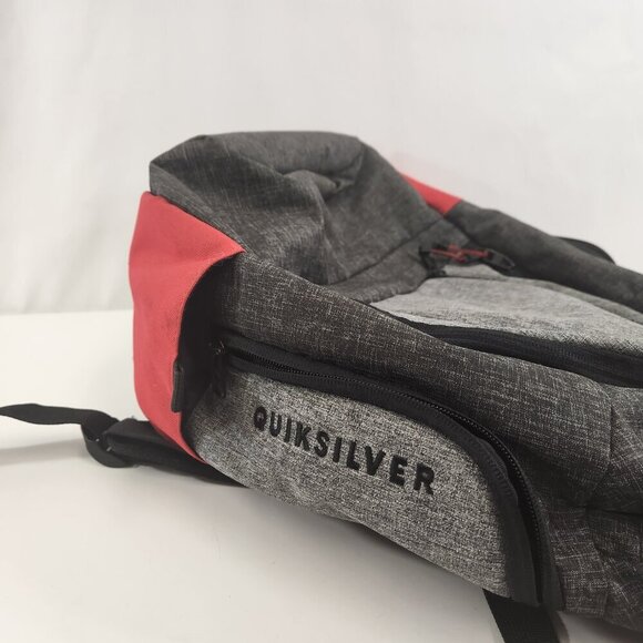Quiksilver Backpack Grey Black Red - Picture 6 of 14